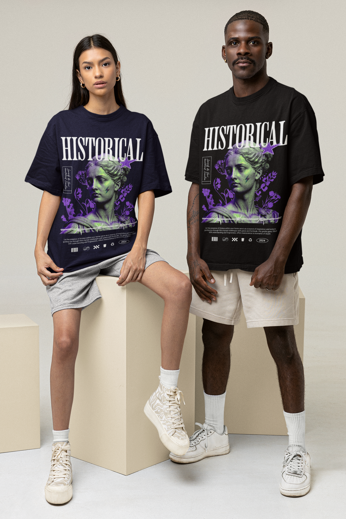 FLORAL STATIC T-SHIRT