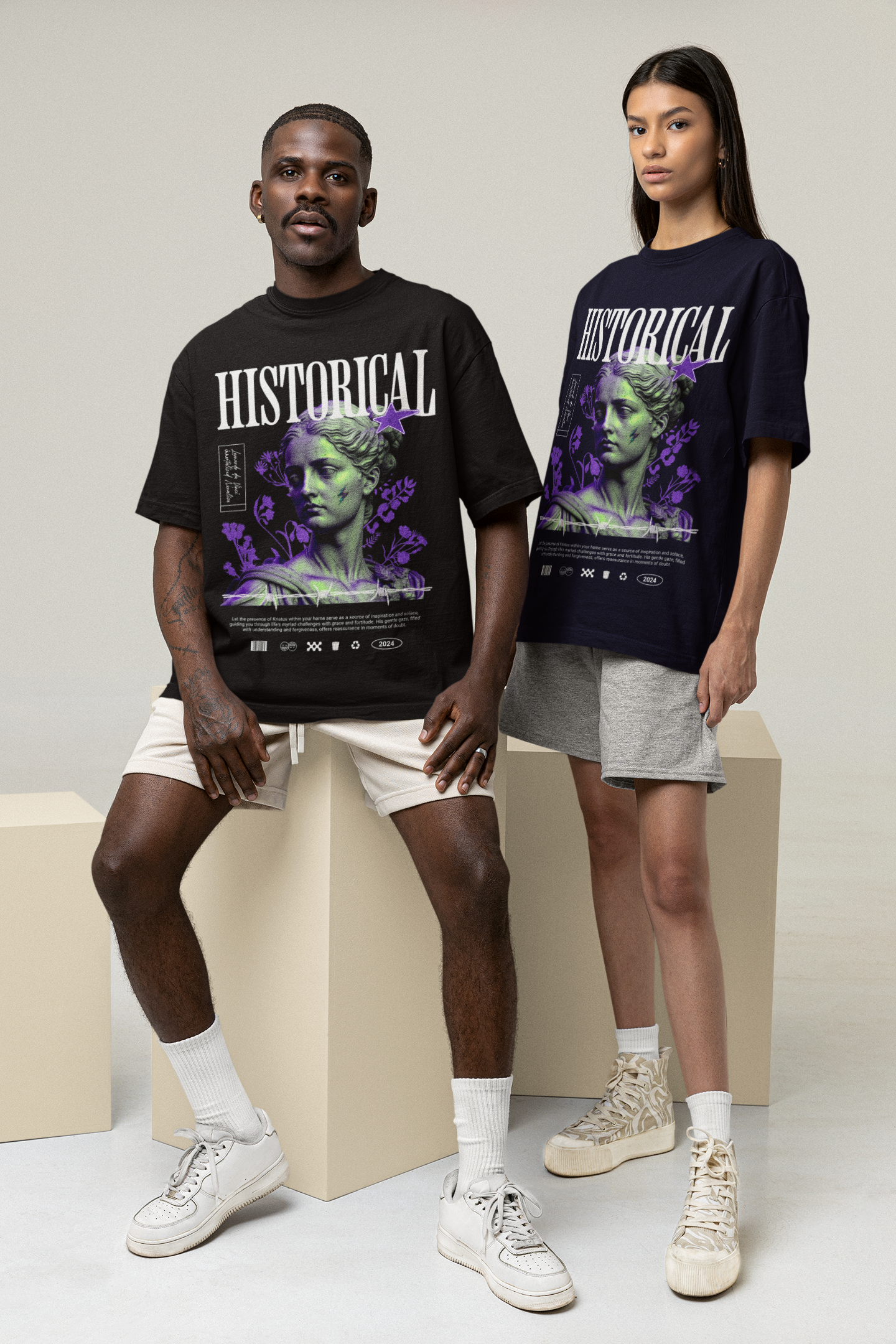 FLORAL STATIC T-SHIRT