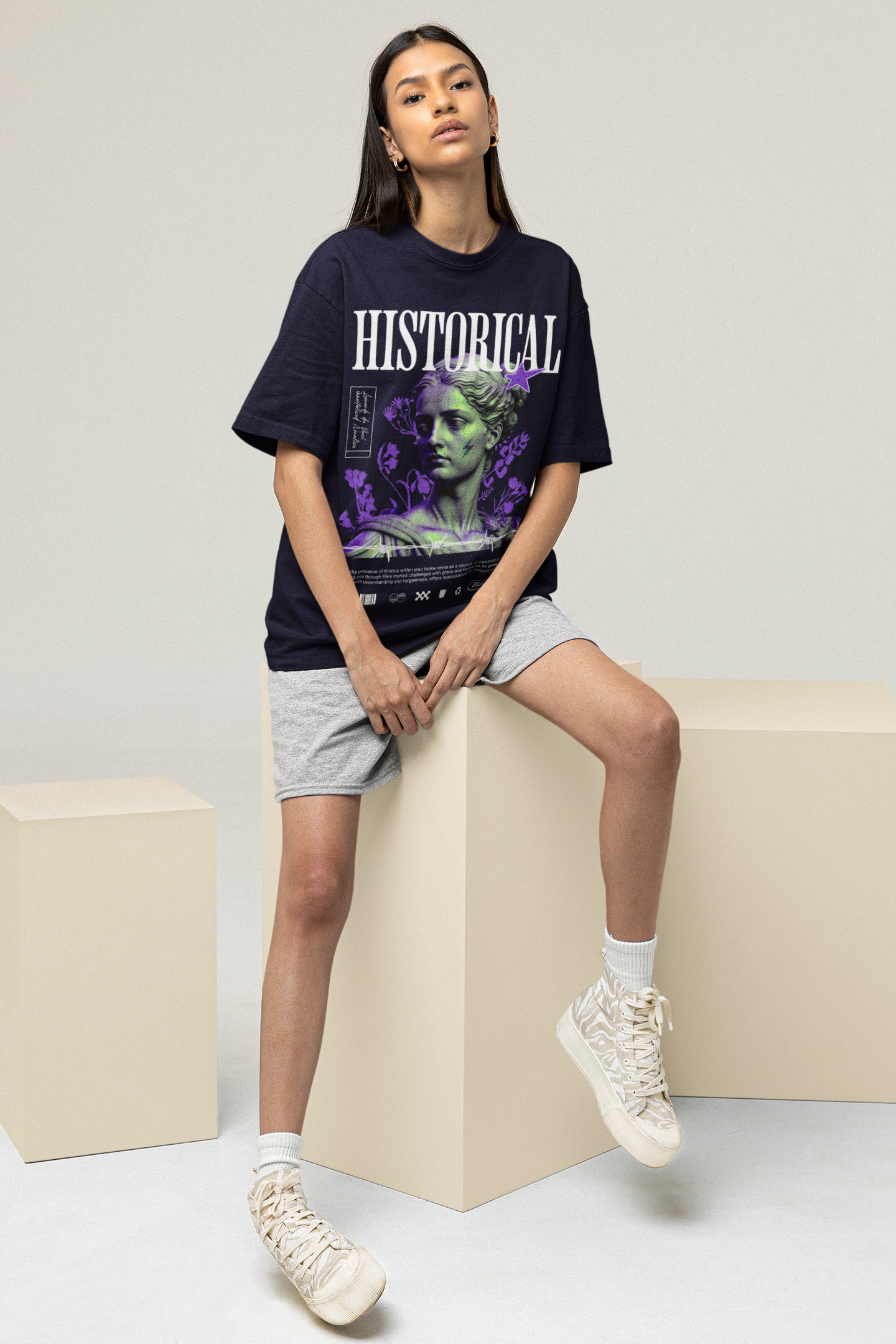 FLORAL STATIC T-SHIRT