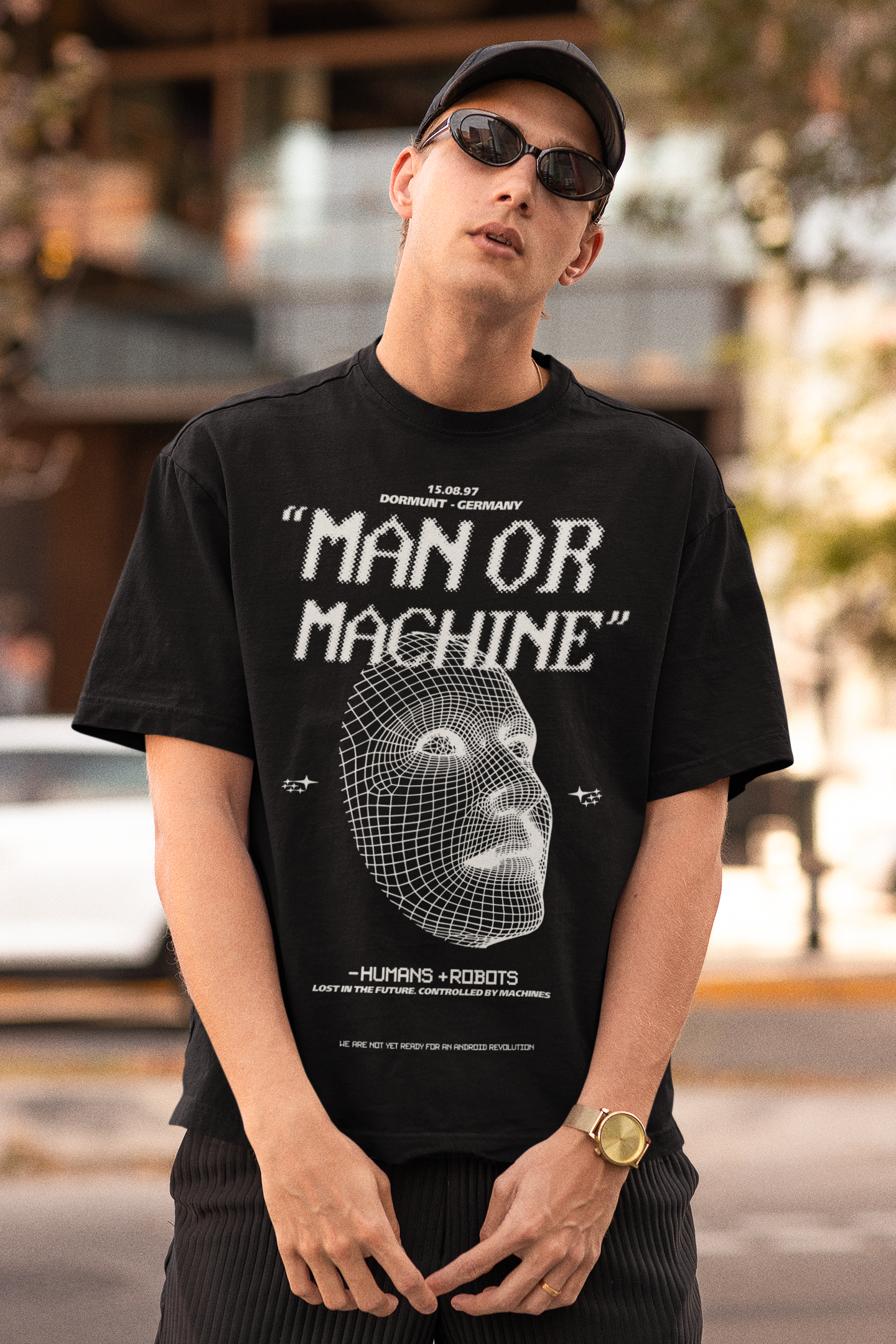MAN OR MACHINE T-SHIRT